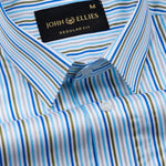 Melfi Multi Sky Stripe Cotton Shirt - John Ellies
