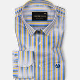 Melfi Multi Yellow Stripe Cotton Shirt - John Ellies