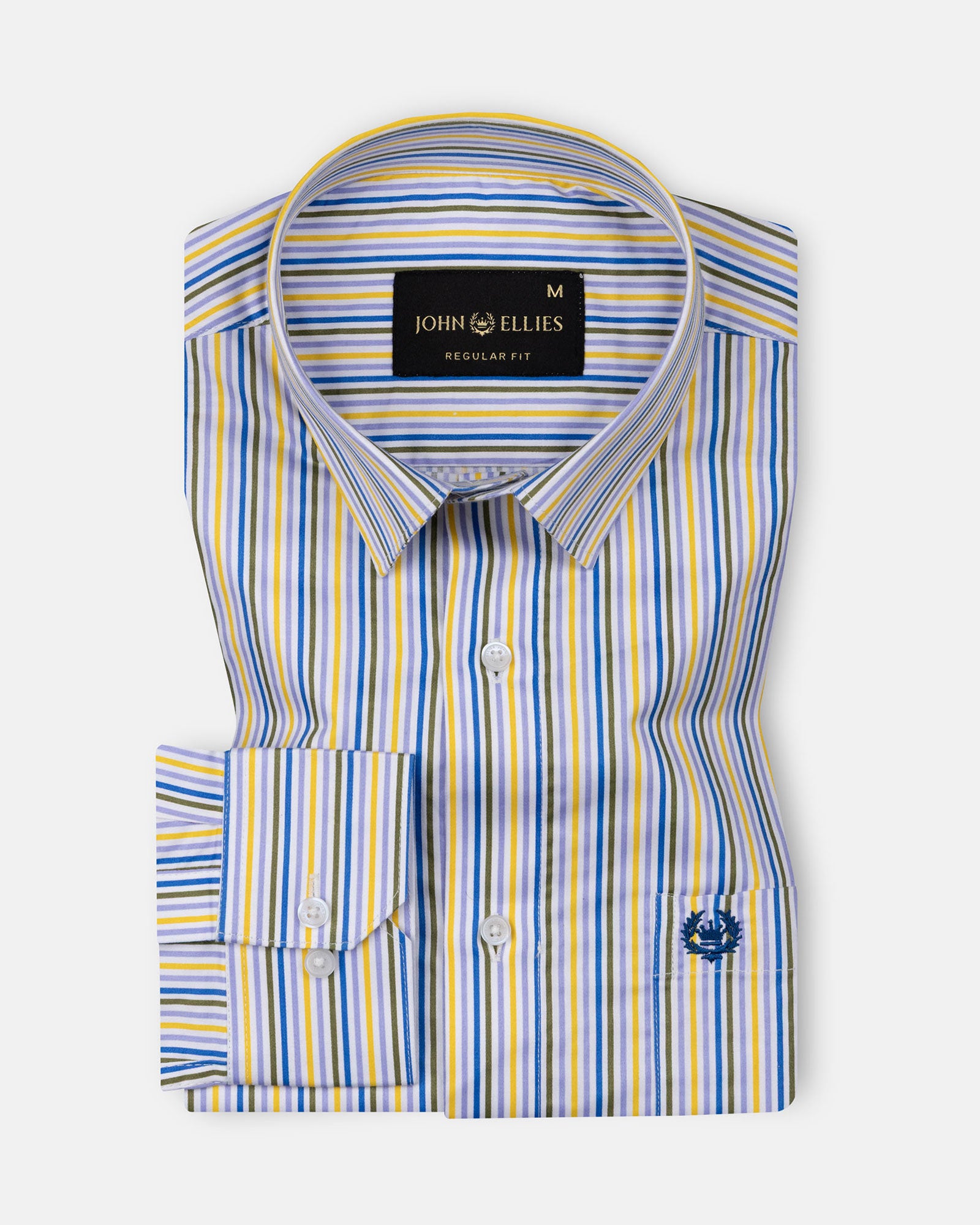 Melfi Multi Yellow Stripe Cotton Shirt - John Ellies