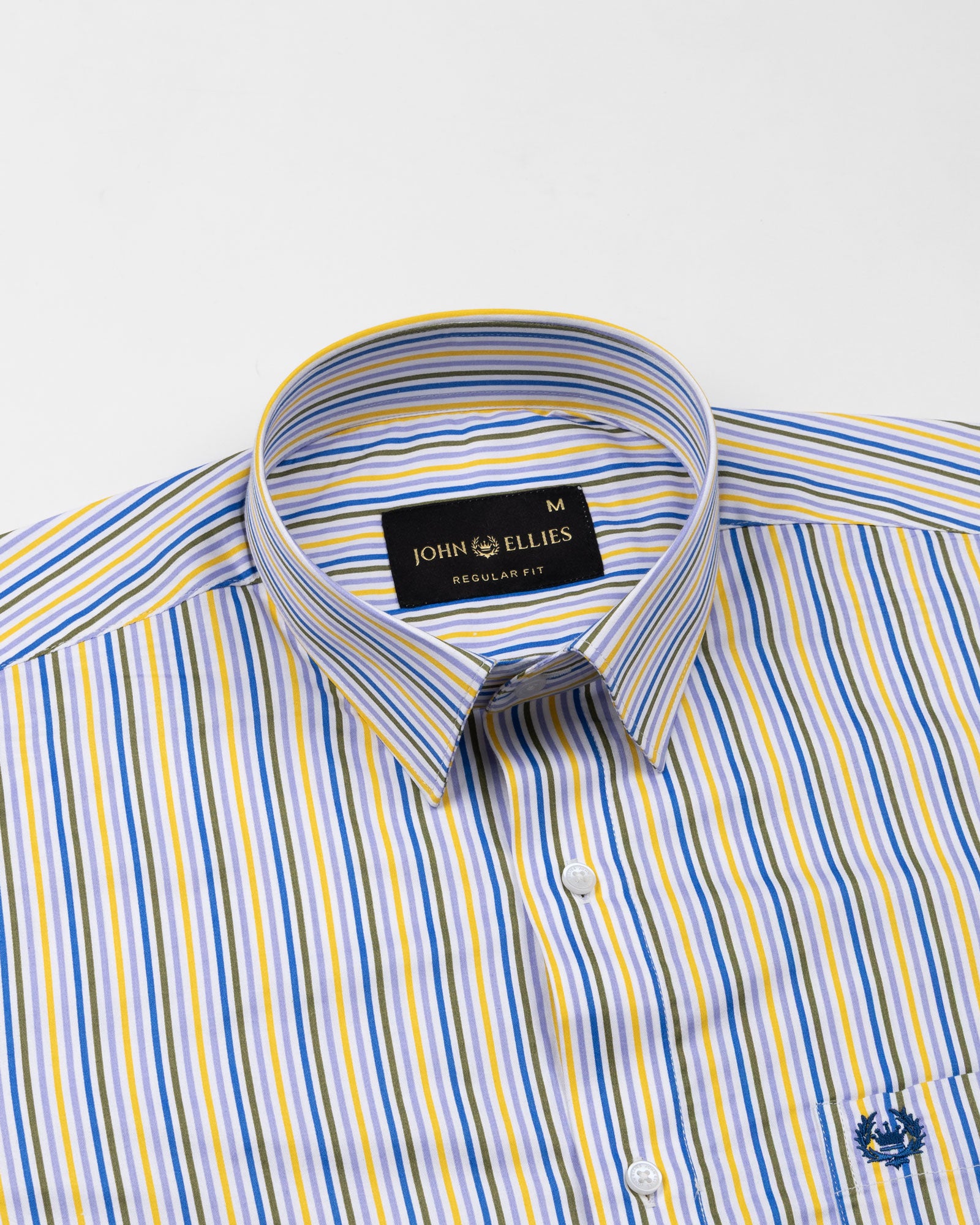 Melfi Multi Yellow Stripe Cotton Shirt - John Ellies