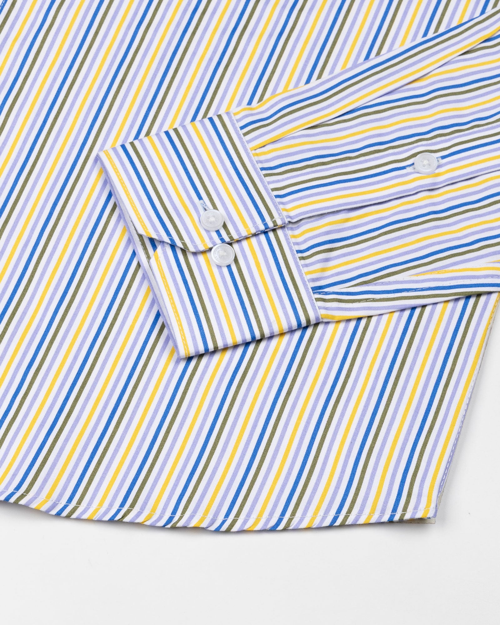 Melfi Multi Yellow Stripe Cotton Shirt - John Ellies