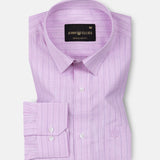 Tonner Lavender Stripe Cotton Shirt - John Ellies