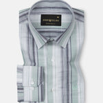 Bruce Olive Stripe Linen Shirt - John Ellies