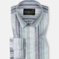 Bruce Olive Stripe Linen Shirt - John Ellies