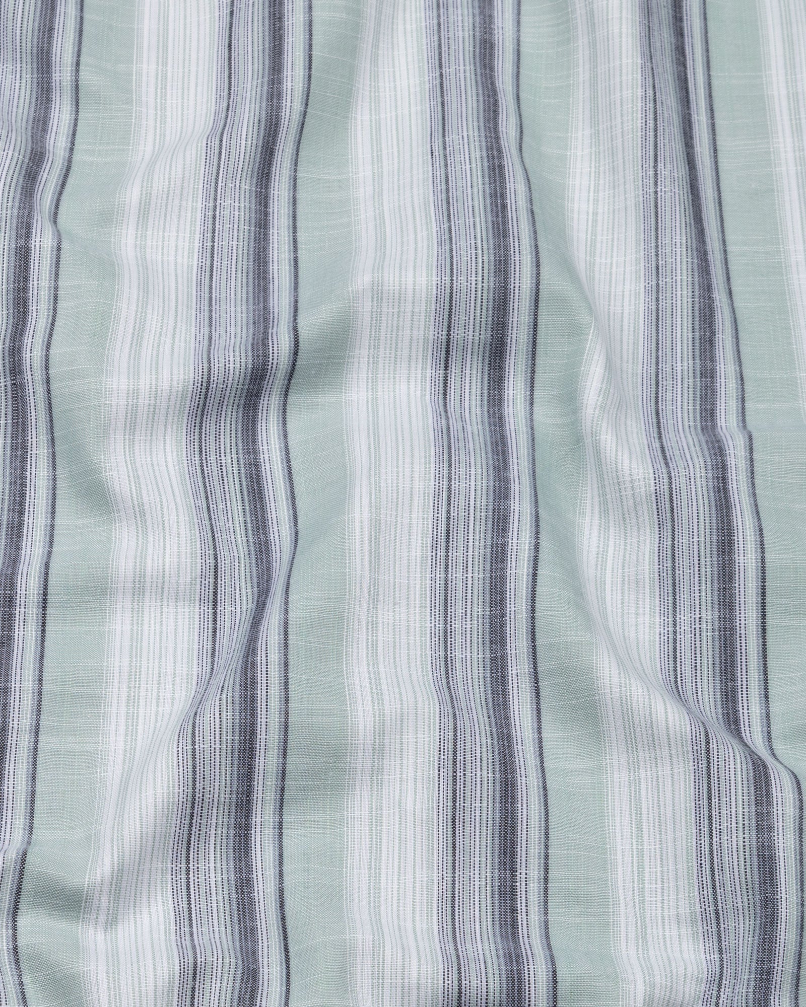 Bruce Olive Stripe Linen Shirt - John Ellies