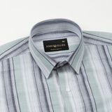 Bruce Olive Stripe Linen Shirt - John Ellies
