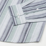 Bruce Olive Stripe Linen Shirt - John Ellies