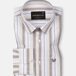 Bruce Brown Stripe Linen Shirt - John Ellies