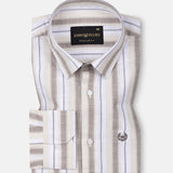 Bruce Brown Stripe Linen Shirt - John Ellies