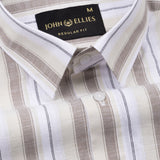 Bruce Brown Stripe Linen Shirt - John Ellies