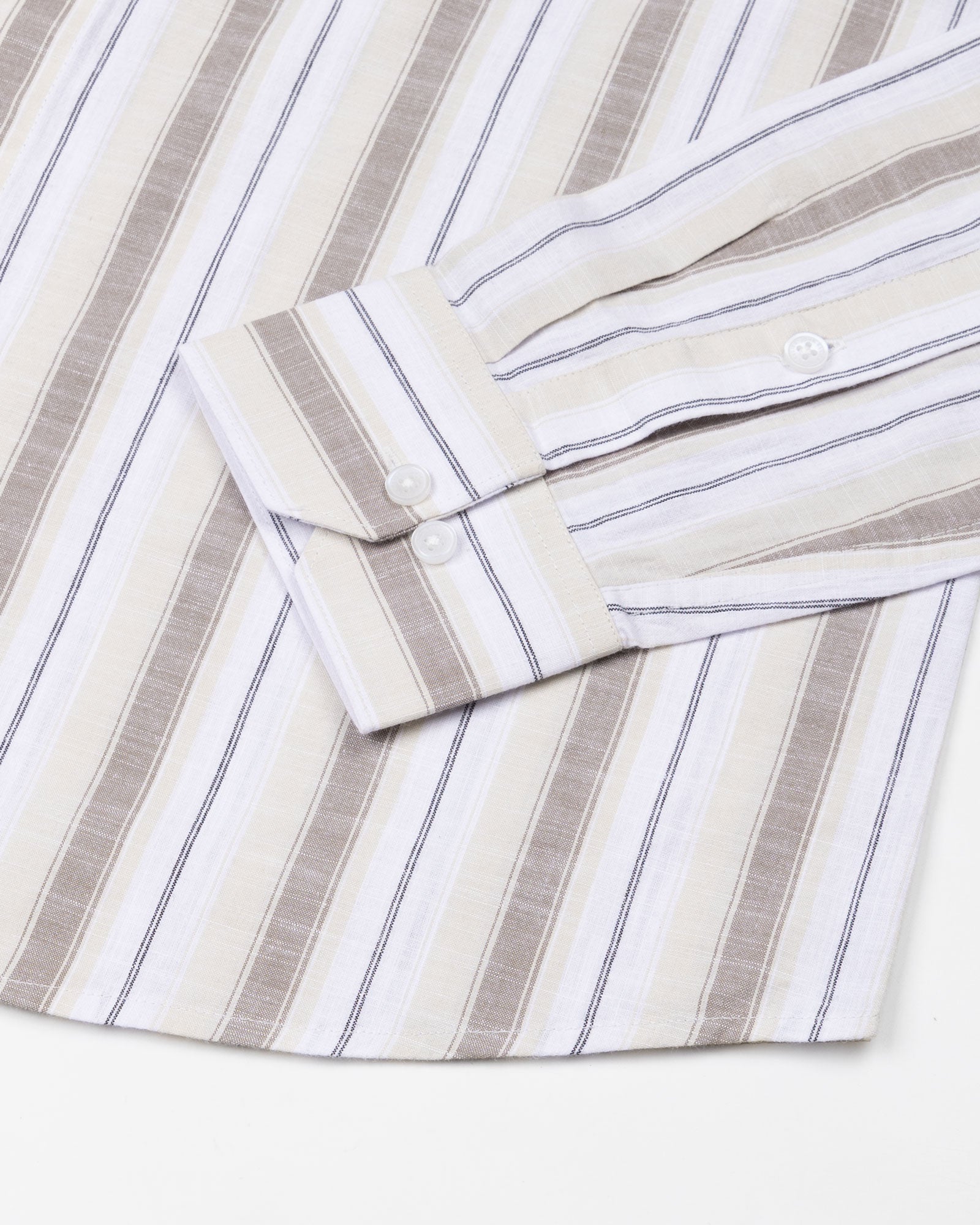 Bruce Brown Stripe Linen Shirt - John Ellies
