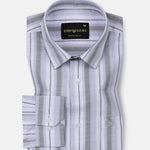 Bruce Silver Stripe Linen Shirt - John Ellies