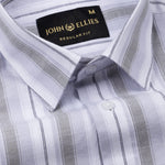 Bruce Silver Stripe Linen Shirt - John Ellies