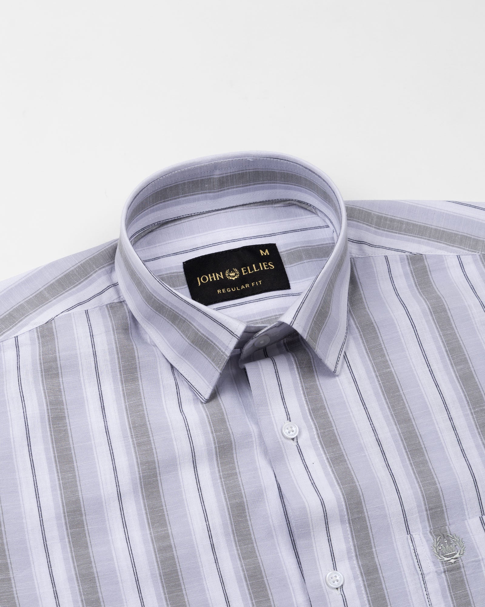 Bruce Silver Stripe Linen Shirt - John Ellies