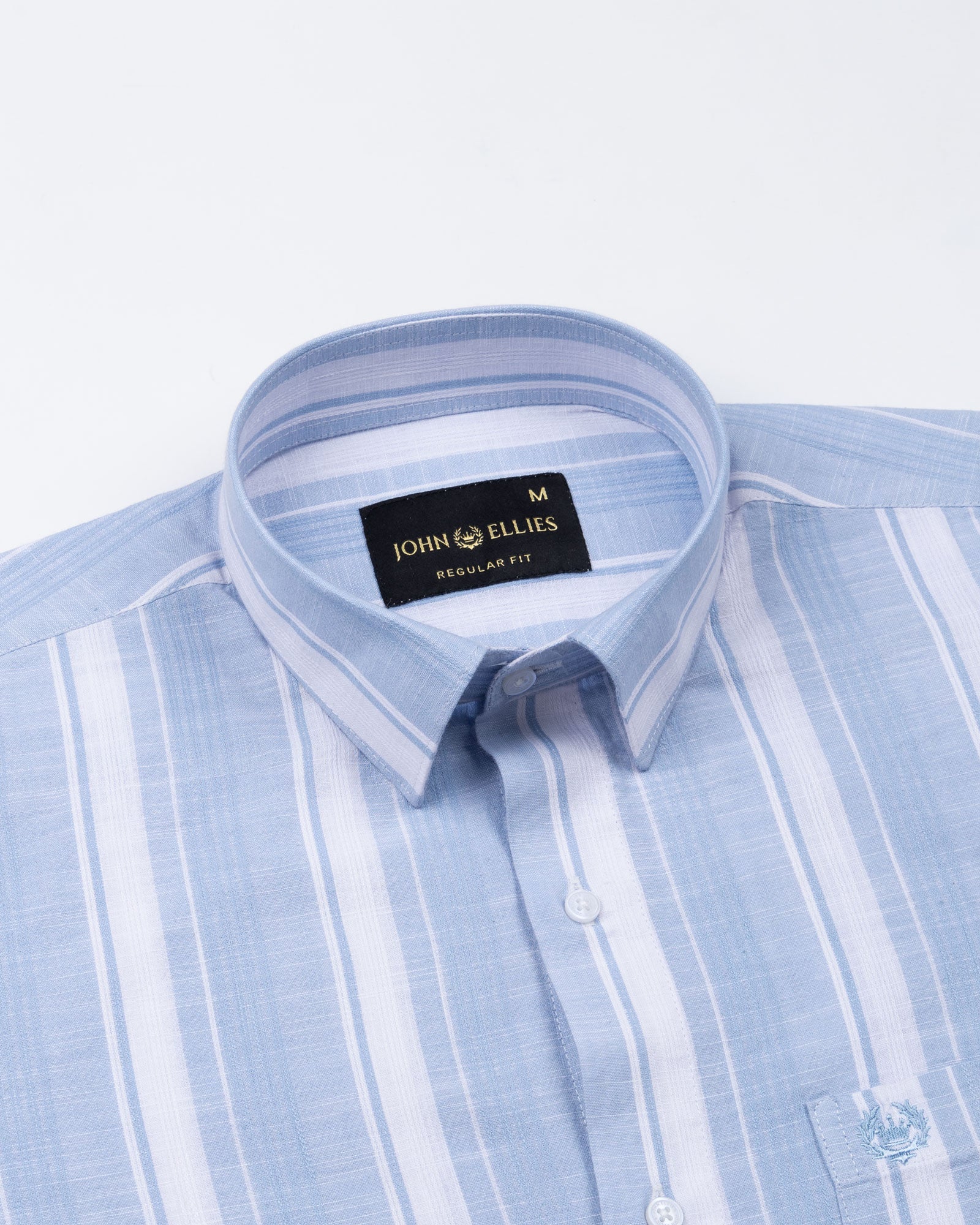 Bruce Sky Blue Stripe Linen Shirt - John Ellies