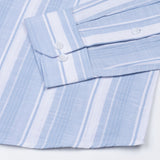 Bruce Sky Blue Stripe Linen Shirt - John Ellies