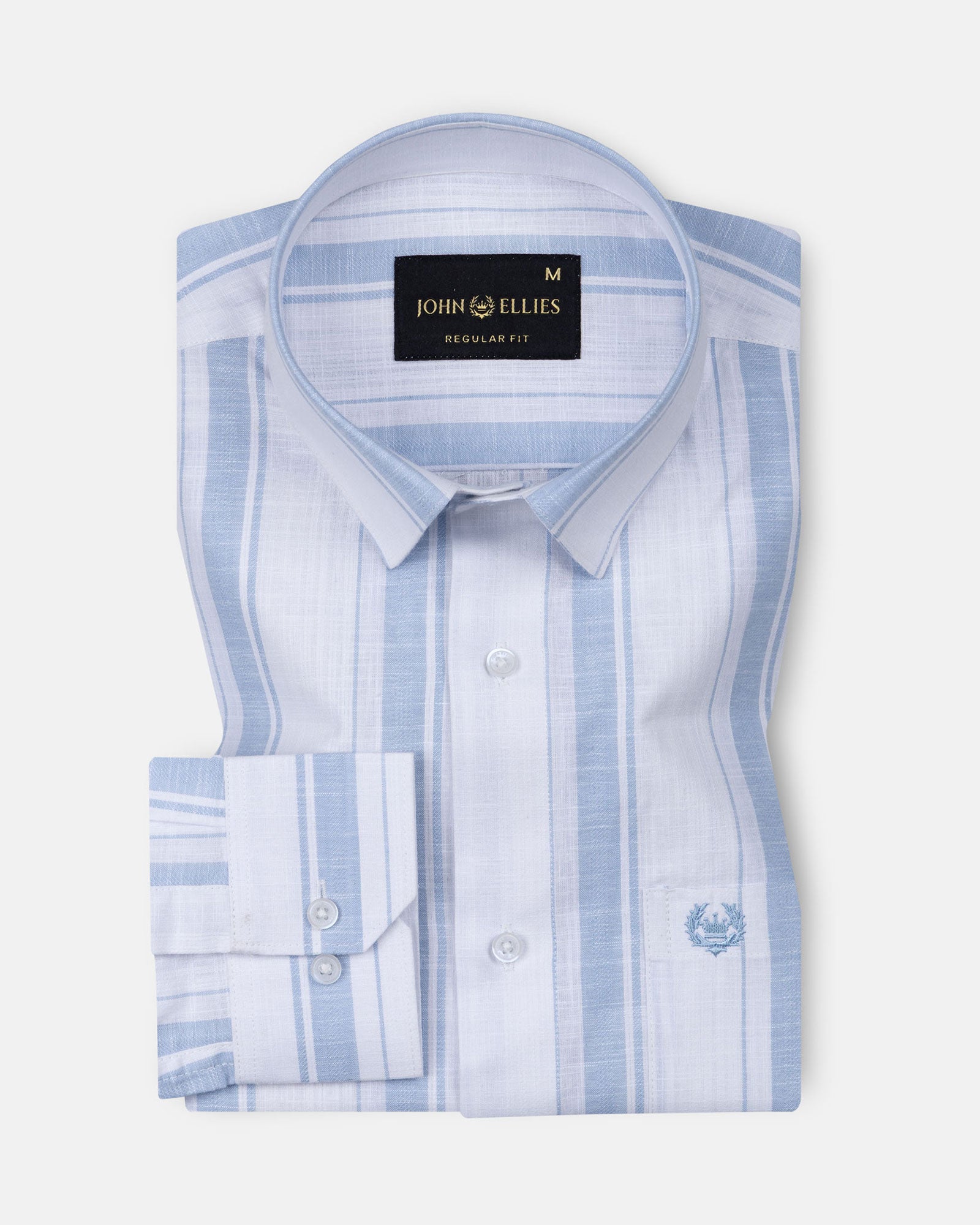 Bruce White Stripe Linen Shirt - John Ellies