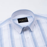 Bruce White Stripe Linen Shirt - John Ellies