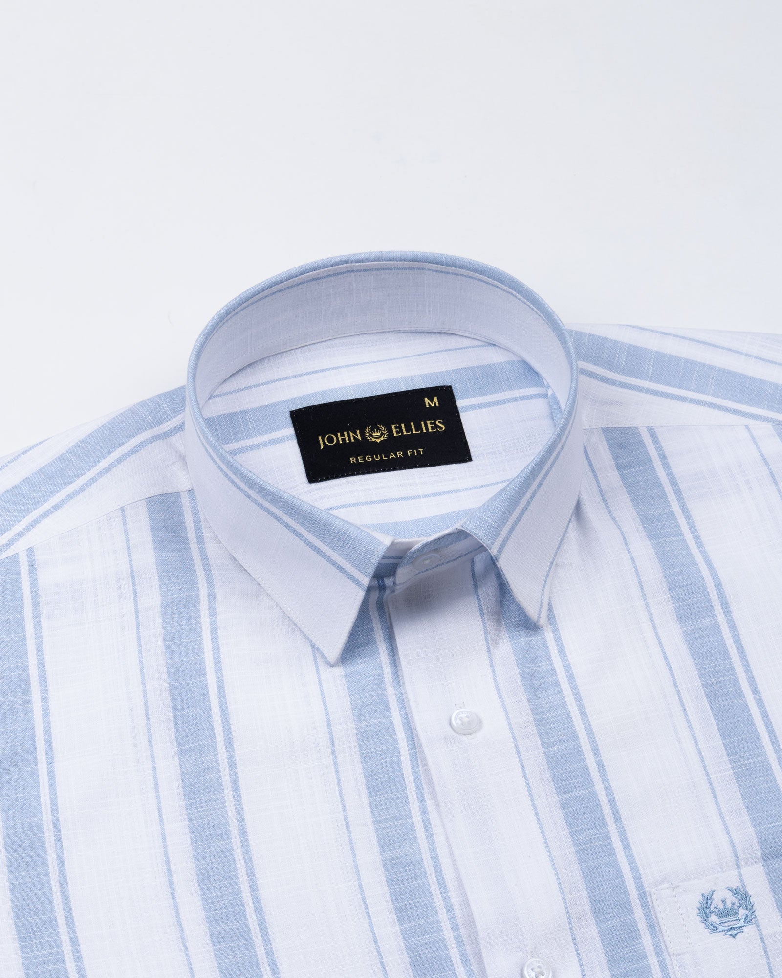 Bruce White Stripe Linen Shirt - John Ellies