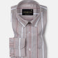 Hammel Beige Stripe Button Down Oxford Cotton Shirt - John Ellies