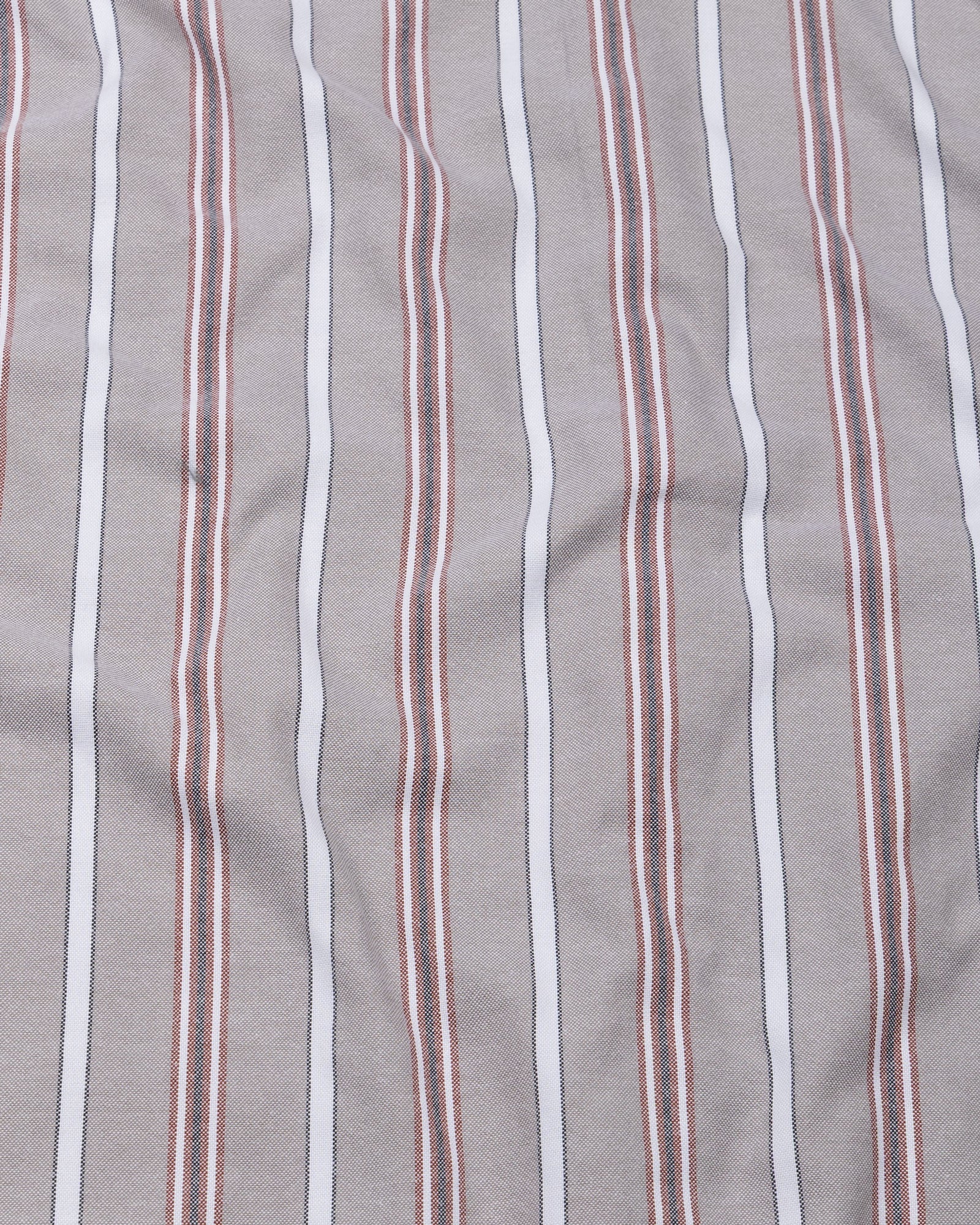 Hammel Beige Stripe Button Down Oxford Cotton Shirt - John Ellies