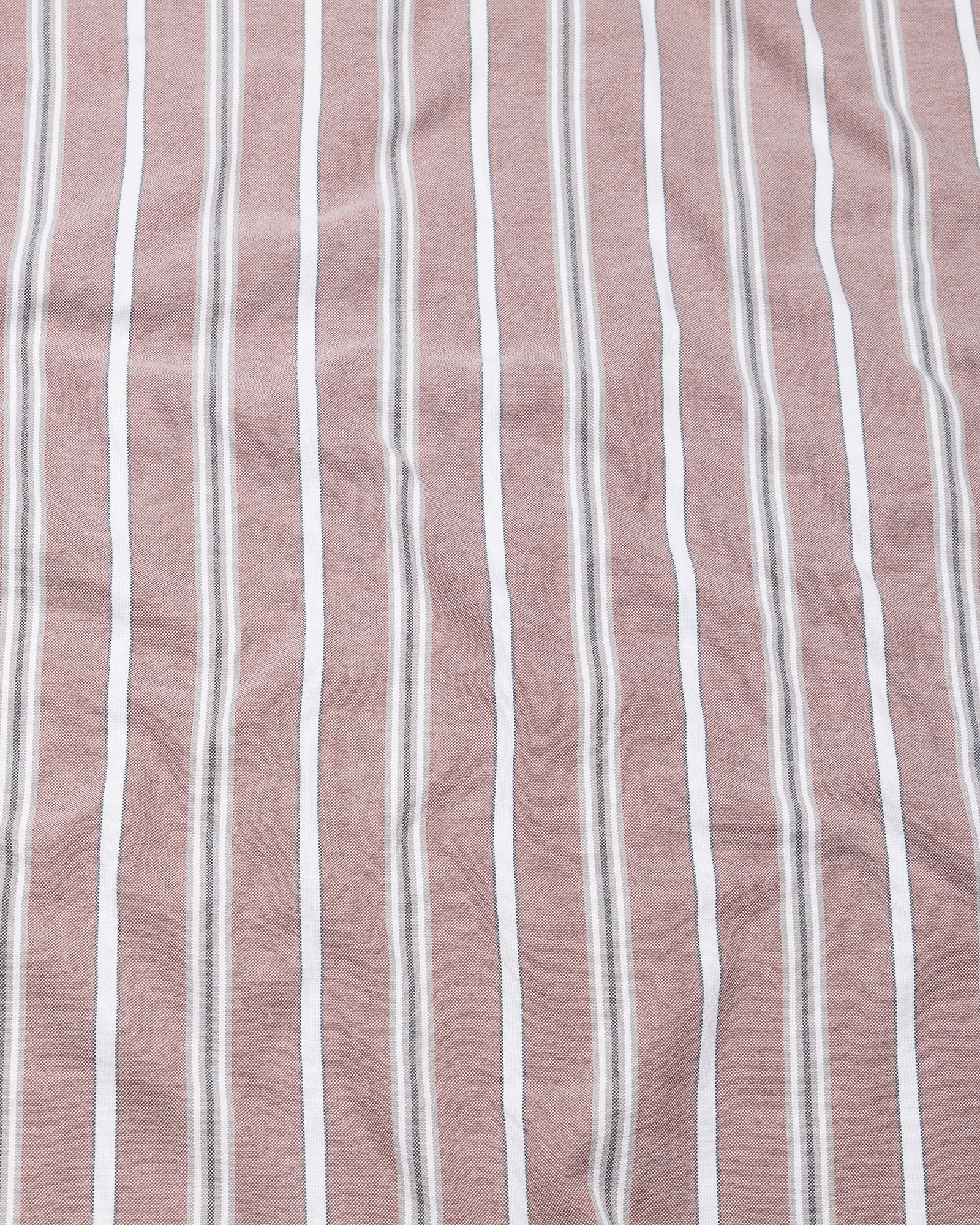 Hammel Red Stripe Button Down Oxford Cotton Shirt - John Ellies