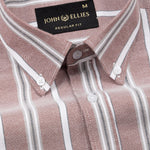 Hammel Red Stripe Button Down Oxford Cotton Shirt - John Ellies