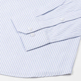 Palnoss Blue Stripe Button Down Oxford Cotton Shirt - John Ellies