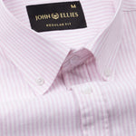 Palnoss Pink Stripe Button Down Oxford Cotton Shirt - John Ellies