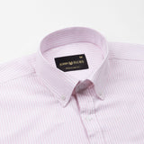 Palnoss Pink Stripe Button Down Oxford Cotton Shirt - John Ellies