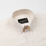 Palnoss Yellow Stripe Button Down Oxford Cotton Shirt - John Ellies