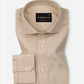 Fuanto Brown Textured Cutaway Cotton Shirt - John Ellies