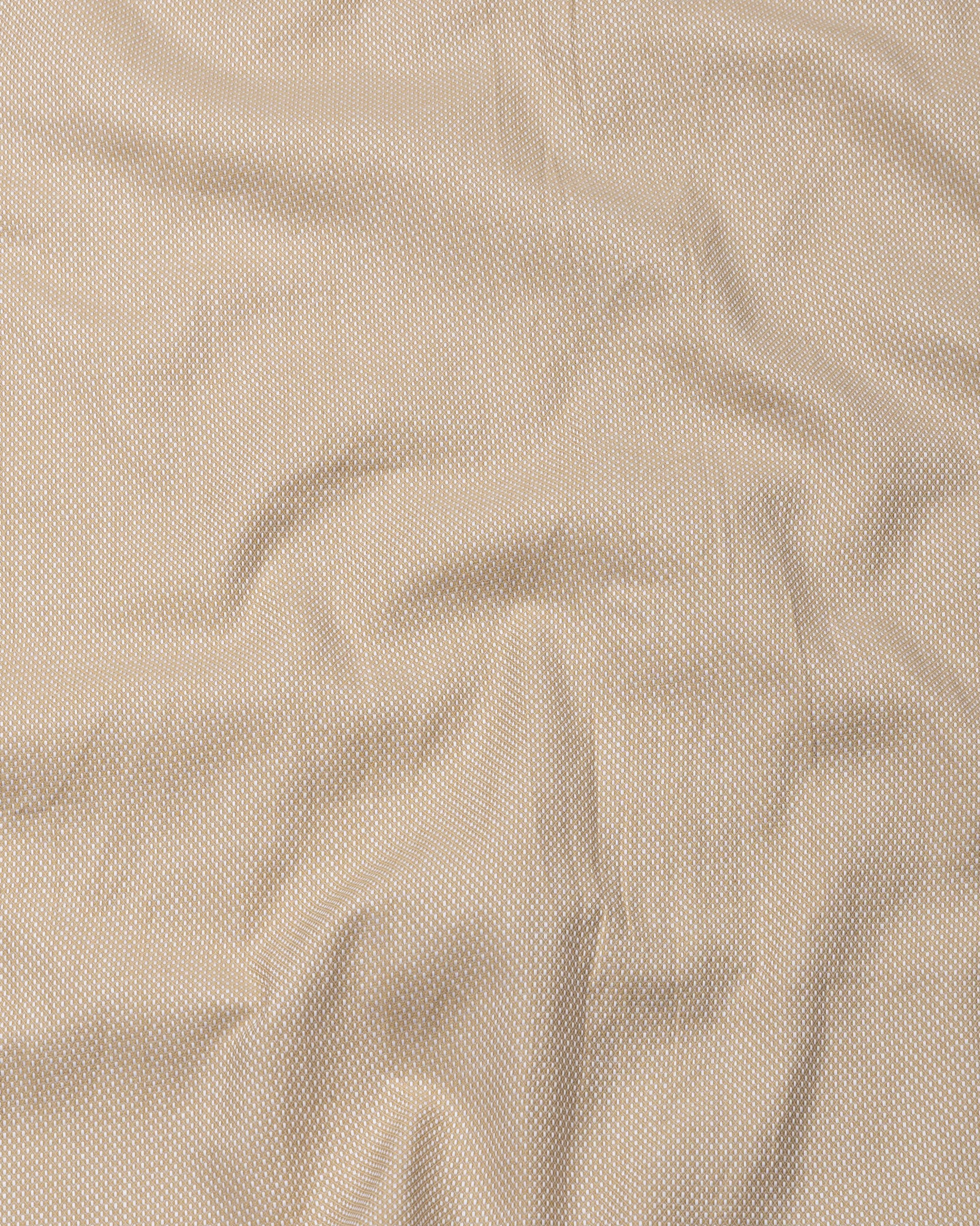 Fuanto Brown Textured Cutaway Cotton Shirt - John Ellies