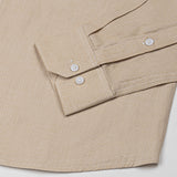 Fuanto Brown Textured Cutaway Cotton Shirt - John Ellies