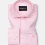 Fuanto Pink Textured Cutaway Cotton Shirt - John Ellies