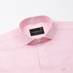 Fuanto Pink Textured Cutaway Cotton Shirt - John Ellies