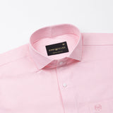 Fuanto Pink Textured Cutaway Cotton Shirt - John Ellies