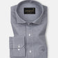 Fuanto Grey Textured Cutaway Cotton Shirt - John Ellies