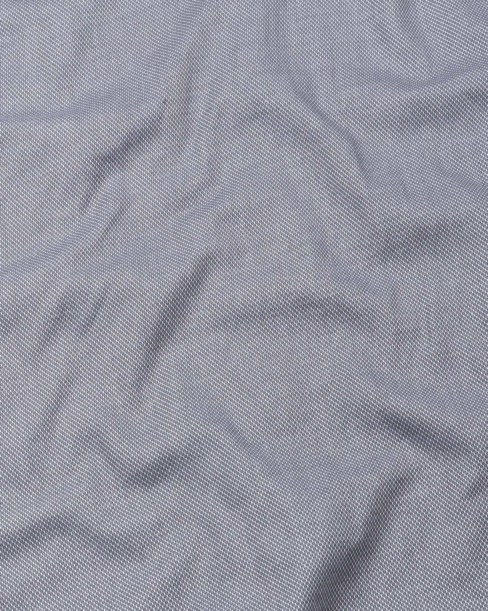 Fuanto Grey Textured Cutaway Cotton Shirt - John Ellies