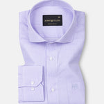 Fuanto Lavender Textured Cutaway Cotton Shirt - John Ellies