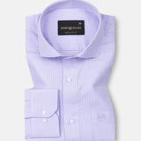 Fuanto Lavender Textured Cutaway Cotton Shirt - John Ellies