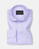 Fuanto Lavender Textured Cutaway Cotton Shirt