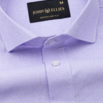 Fuanto Lavender Textured Cutaway Cotton Shirt - John Ellies
