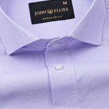 Fuanto Lavender Textured Cutaway Cotton Shirt - John Ellies