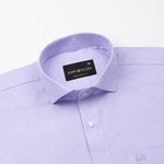 Fuanto Lavender Textured Cutaway Cotton Shirt - John Ellies