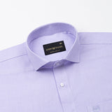 Fuanto Lavender Textured Cutaway Cotton Shirt - John Ellies