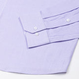 Fuanto Lavender Textured Cutaway Cotton Shirt - John Ellies