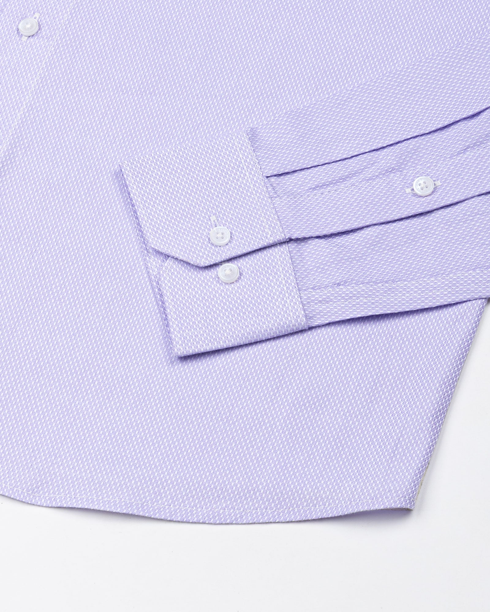 Fuanto Lavender Textured Cutaway Cotton Shirt - John Ellies