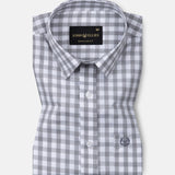 Garet Grey Check Half Sleeve Cotton Shirt - John Ellies