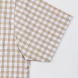 Garet Brown Check Half Sleeve Cotton Shirt - John Ellies